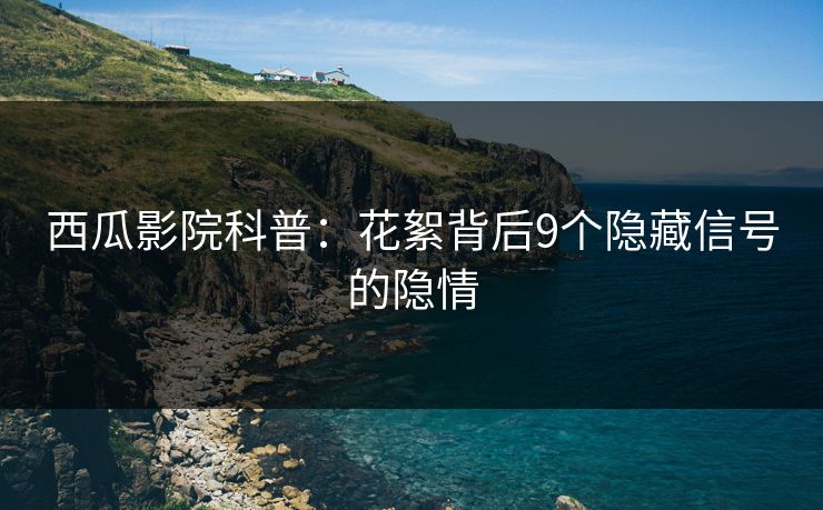 西瓜影院科普:花絮背后9个隐藏信号的隐情 西瓜影院科普:花絮背后9个隐藏信号的隐情