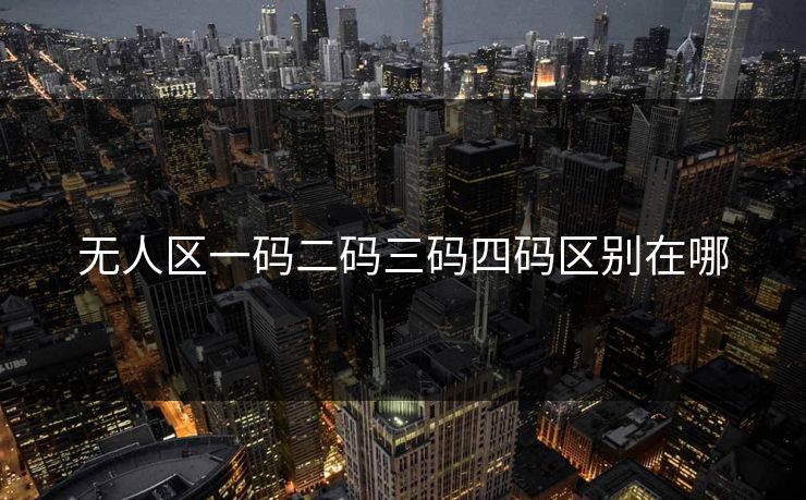 无人区一码二码三码四码区别在哪