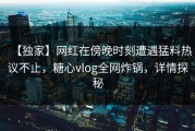 【独家】网红在傍晚时刻遭遇猛料热议不止，糖心vlog全网炸锅，详情探秘
